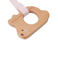 Rabbit Wooden Teether Stroller Toy