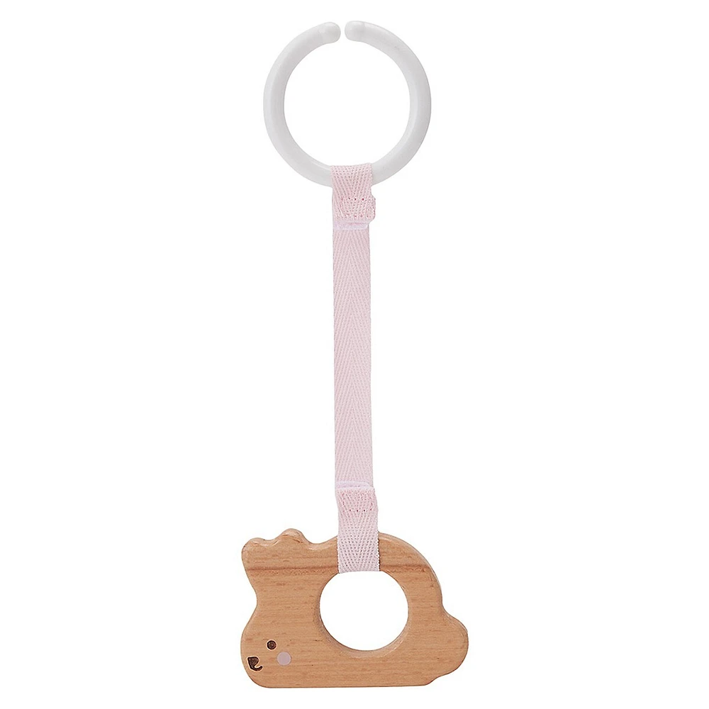 Rabbit Wooden Teether Stroller Toy