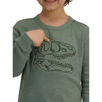 Little Kid's Tonal-Embroidered Tiger Sweatshirt
