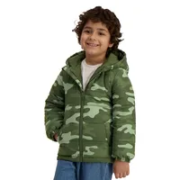 Little Kid's Dinosaur-Print Puffer Jacket