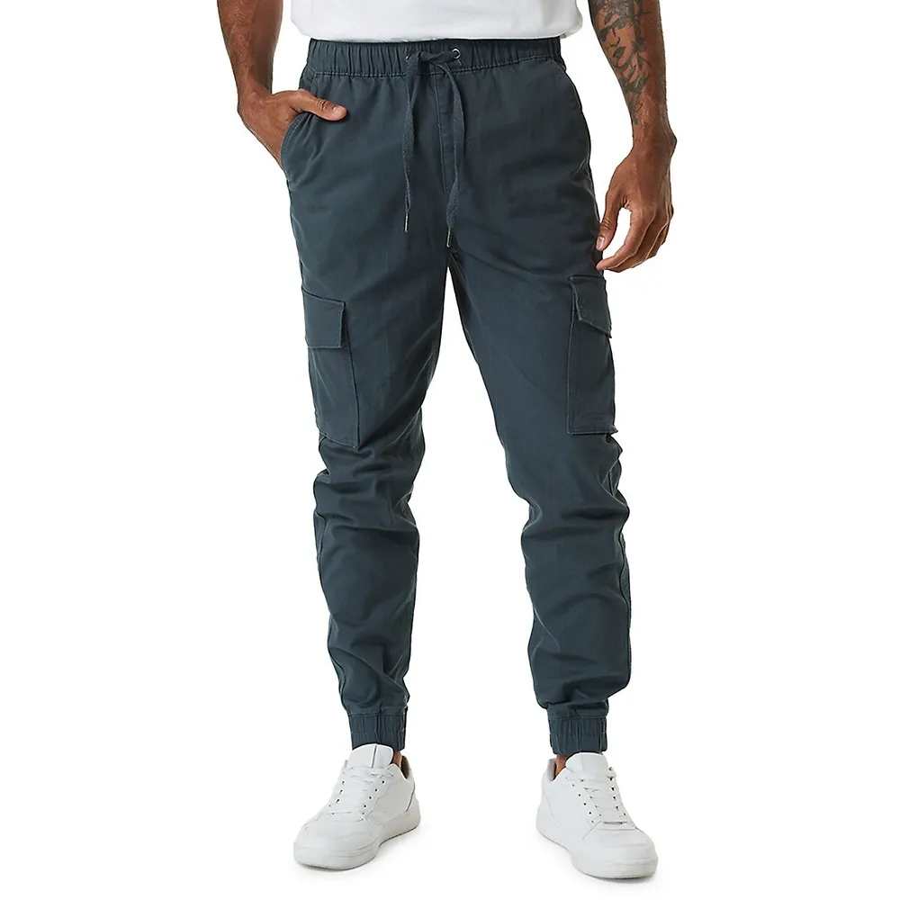 Anko Pantalon cargo à taille et revers élastiques