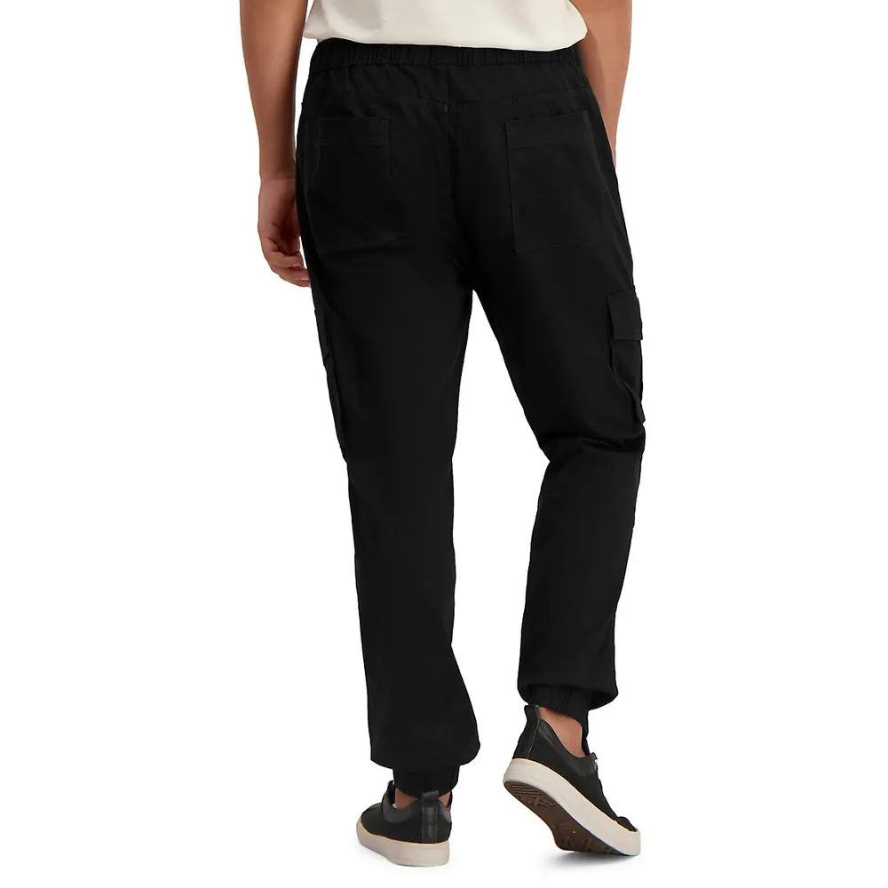 Elastic Waist And Cuffed Cargo Pants