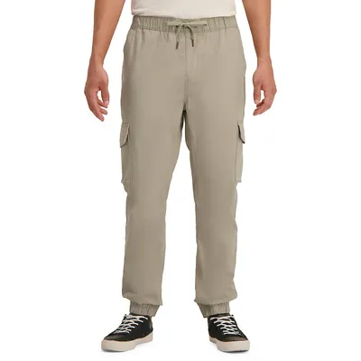 Elastic Waist And Cuffed Cargo Pants