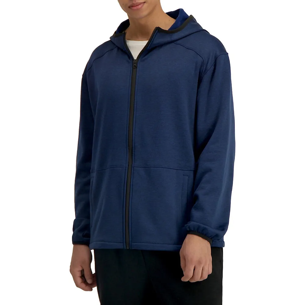 Active Front-Zip Micro-Fleece Hoodie