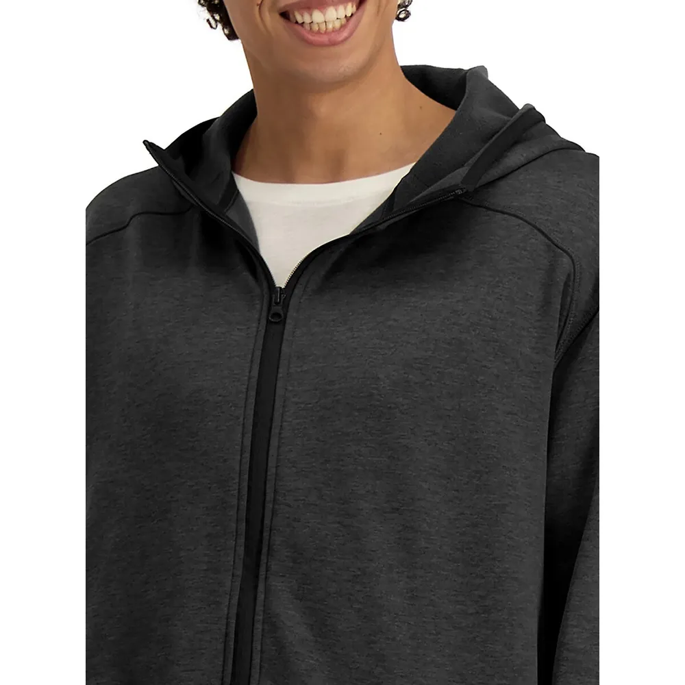 Active Front-Zip Micro-Fleece Hoodie