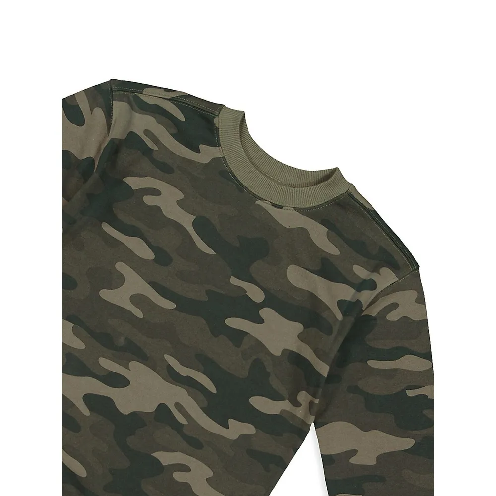 Boy's Camo-Print Sweatshirt