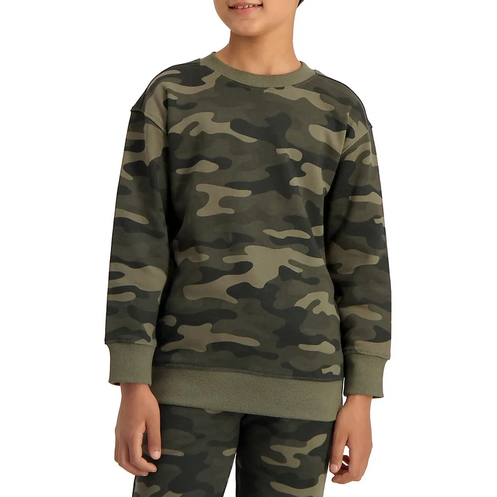 Boy's Camo-Print Sweatshirt