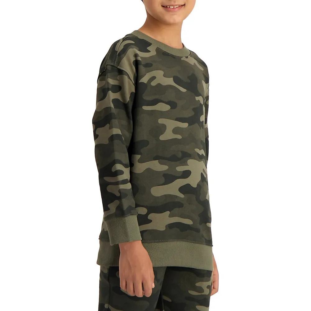 Boy's Camo-Print Sweatshirt