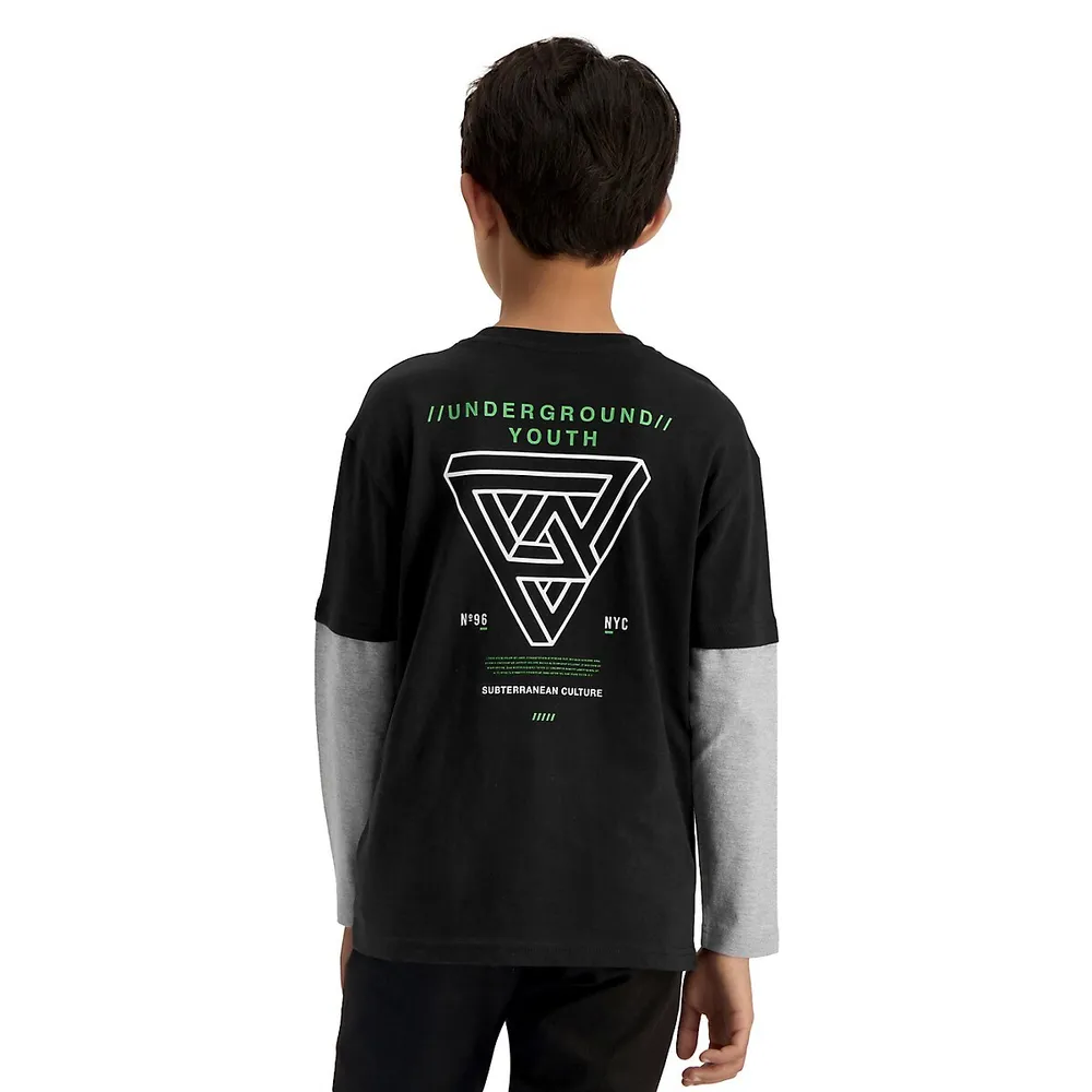 Boy's Locals Only Double-Sleeve T-Shirt