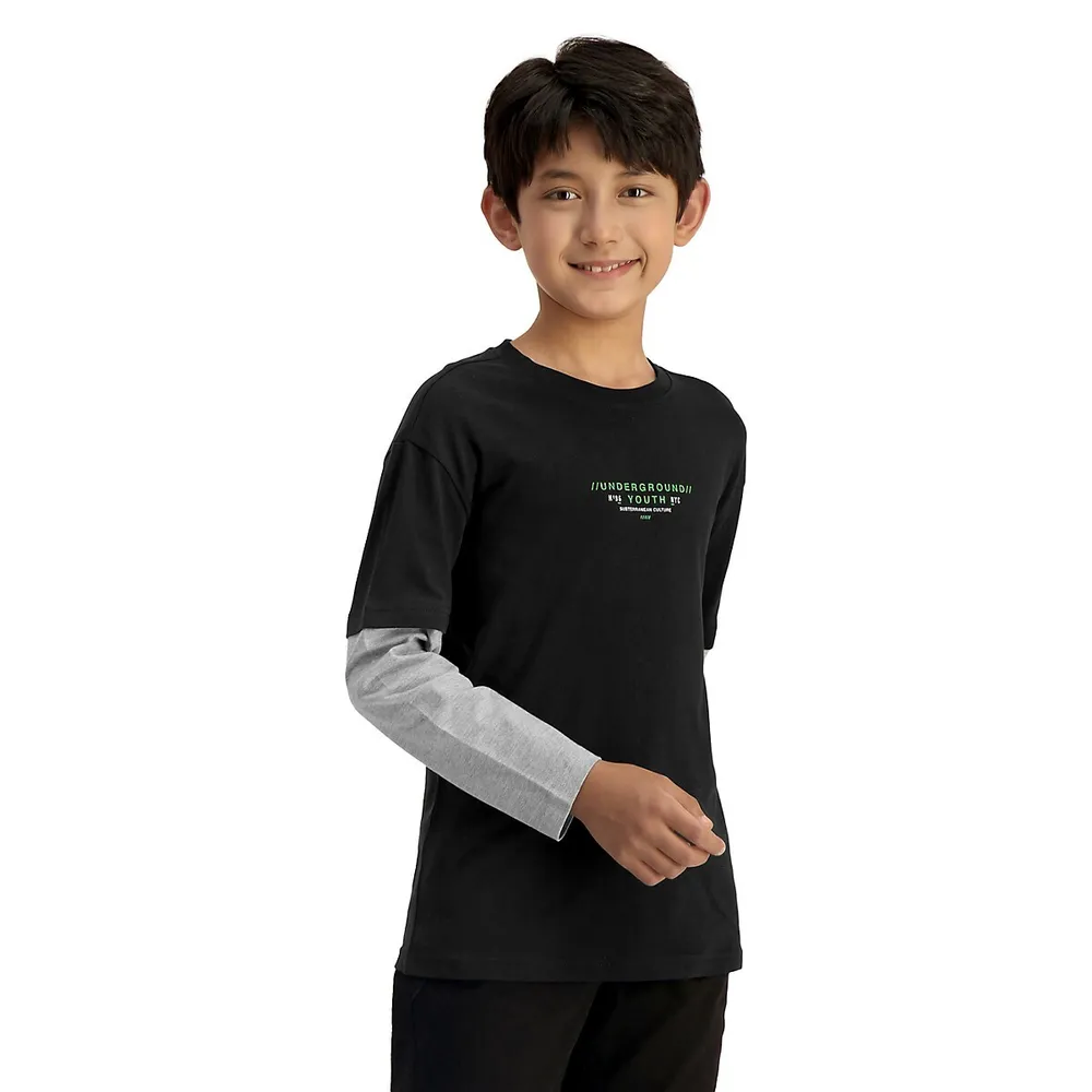 Boy's Locals Only Double-Sleeve T-Shirt