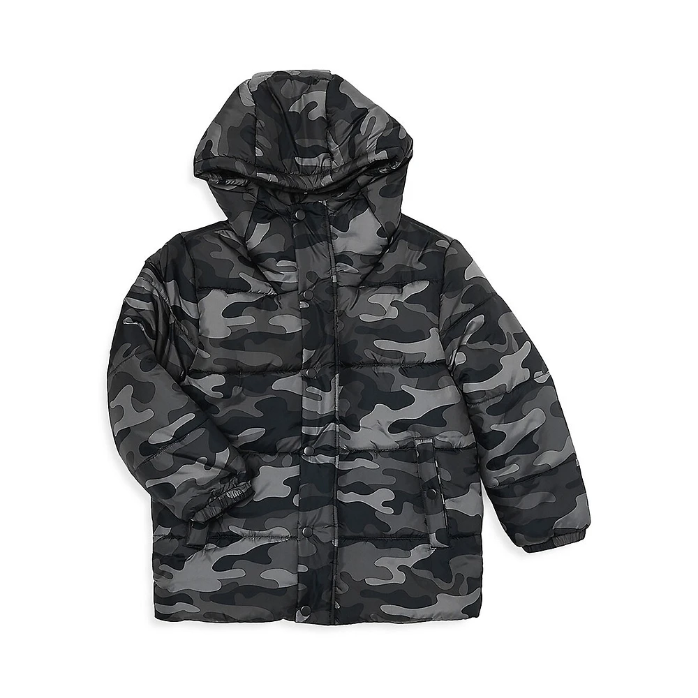 Kid's Camo-Print Puffer Jacket