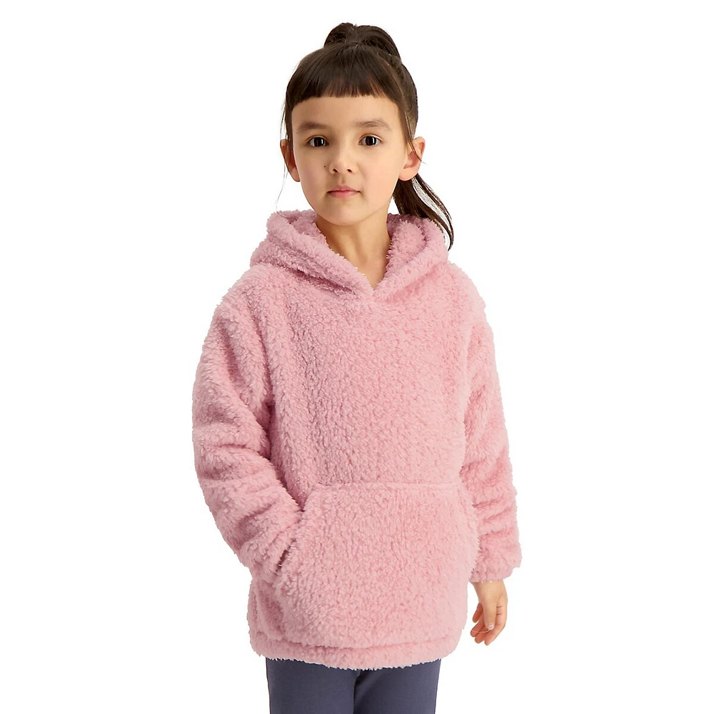 Little Kid's 3D Bear-Ear Teddy Fleece Hoodie