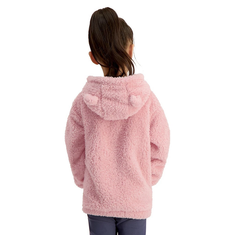 Little Kid's 3D Bear-Ear Teddy Fleece Hoodie