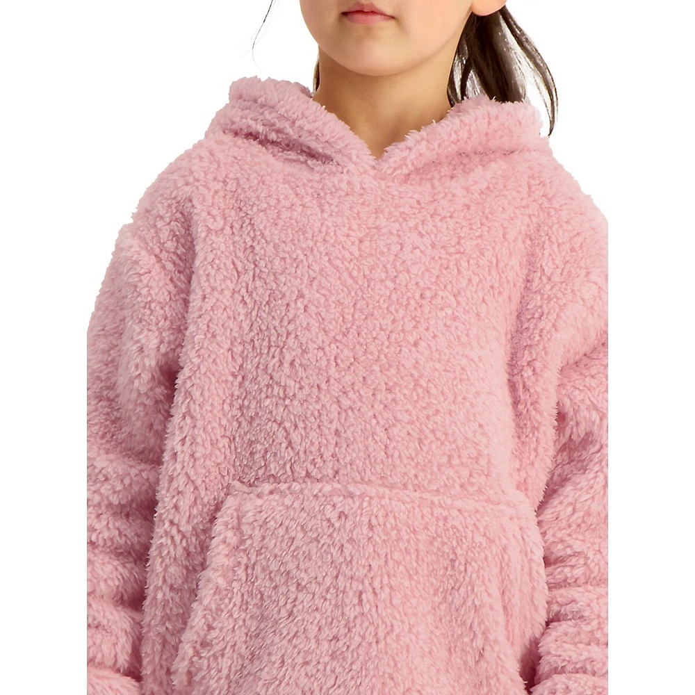 Little Kid's 3D Bear-Ear Teddy Fleece Hoodie