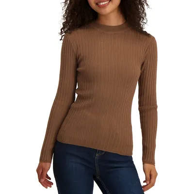 Slim-Fit Ribbed-Knit Crewneck Sweater