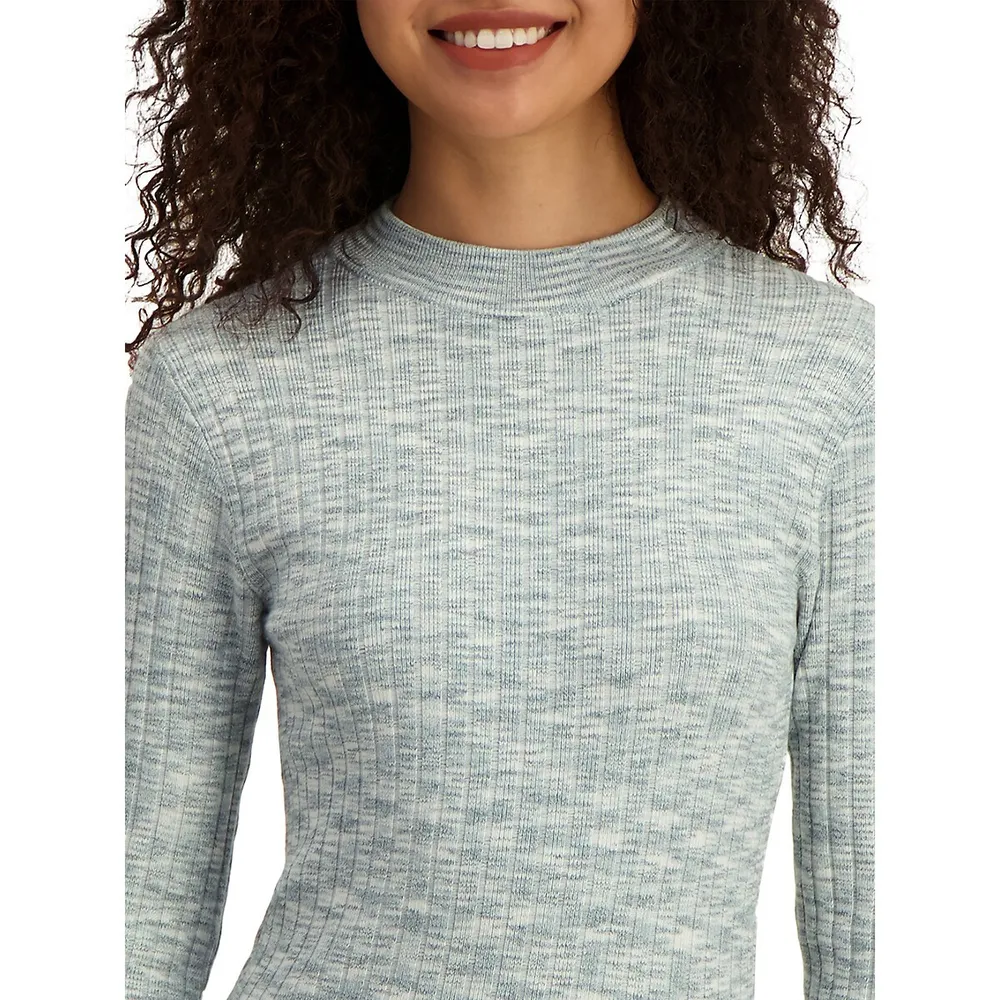 Slim-Fit Ribbed-Knit Crewneck Sweater