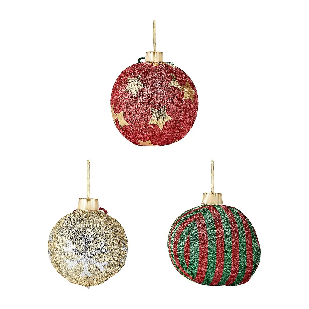 3 Pack Christmas Inflatable Bauble Decoration