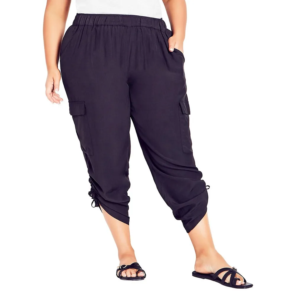 ruched ankle pants
