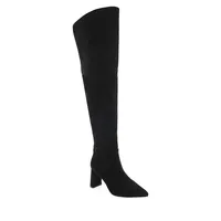 Micah Suede Knee-High Block-Heel Boots