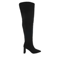 Micah Suede Knee-High Block-Heel Boots