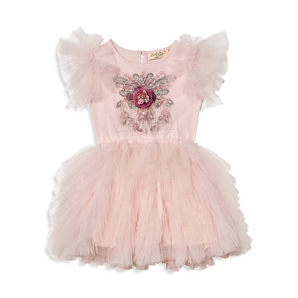 Baby Girl's Camden Park English Rose 2-Piece Tiered Dress & Bloomers Set