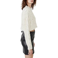 Chloe Cable-Knit Crop Sweater