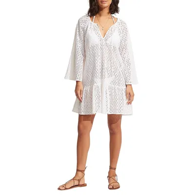 Broderie Anglaise Cover-Up Dress