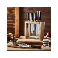 Damashiro Emperor Makoto 7-Piece Steak Knife Block Set with Bonus 6-Piece Steak Knives