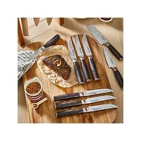 Damashiro Emperor Makoto 7-Piece Steak Knife Block Set with Bonus 6-Piece Steak Knives