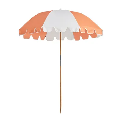 Scalloped-Trim Colourblocked Weekend Umbrella