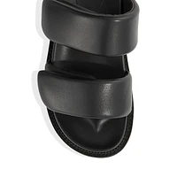 Parolo Double-Strap Leather Slide Sandals