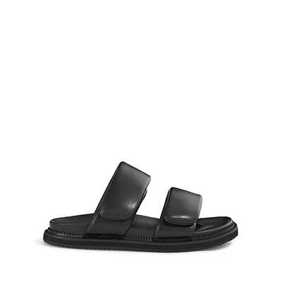 Parolo Double-Strap Leather Slide Sandals