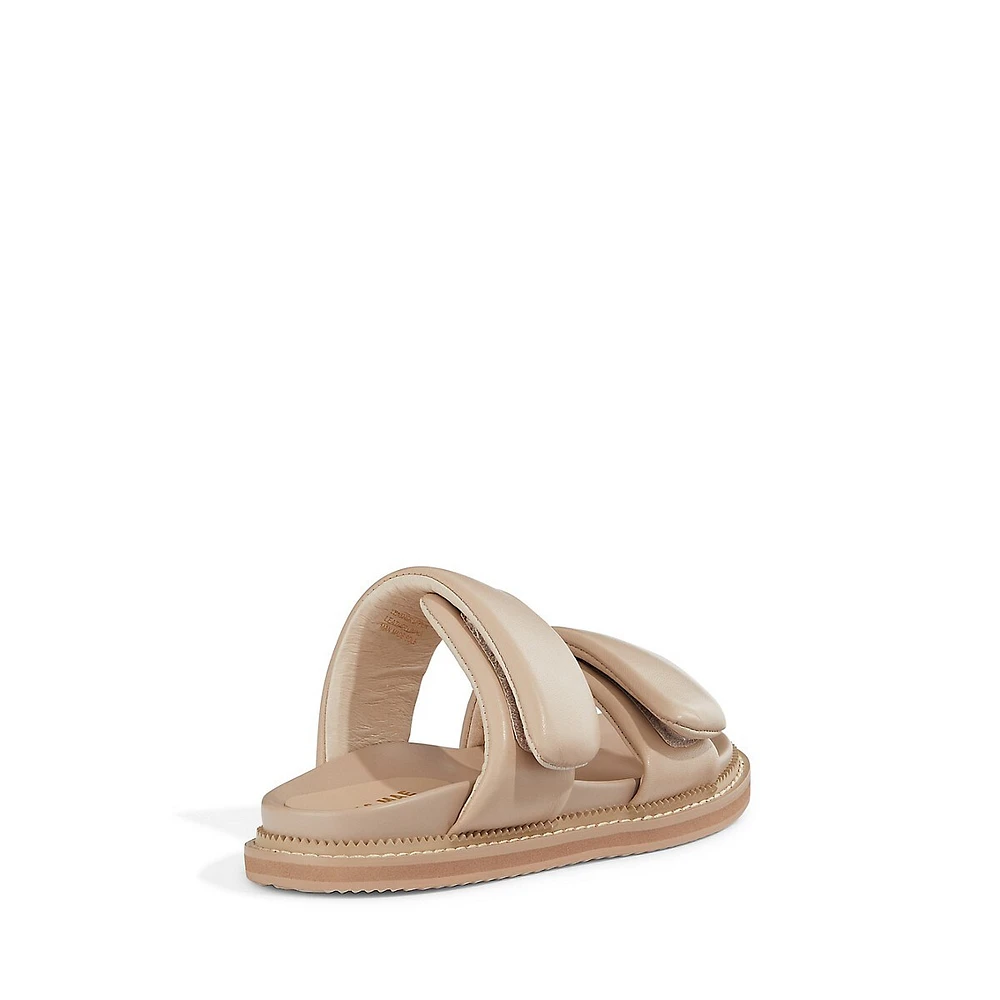 Parolo Double-Strap Leather Slide Sandals