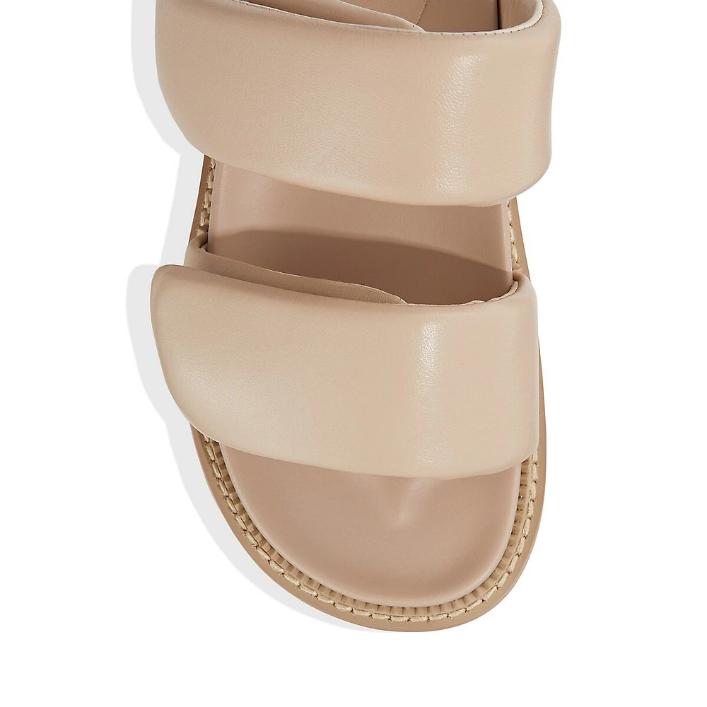 Parolo Double-Strap Leather Slide Sandals