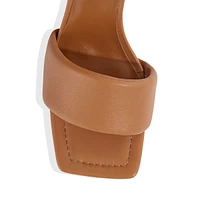 Aria Square-Heel Leather Sandals