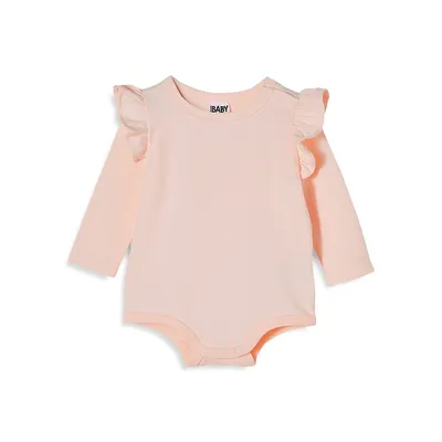 Baby's Long-Sleeve Ruffle One-Piece Suit