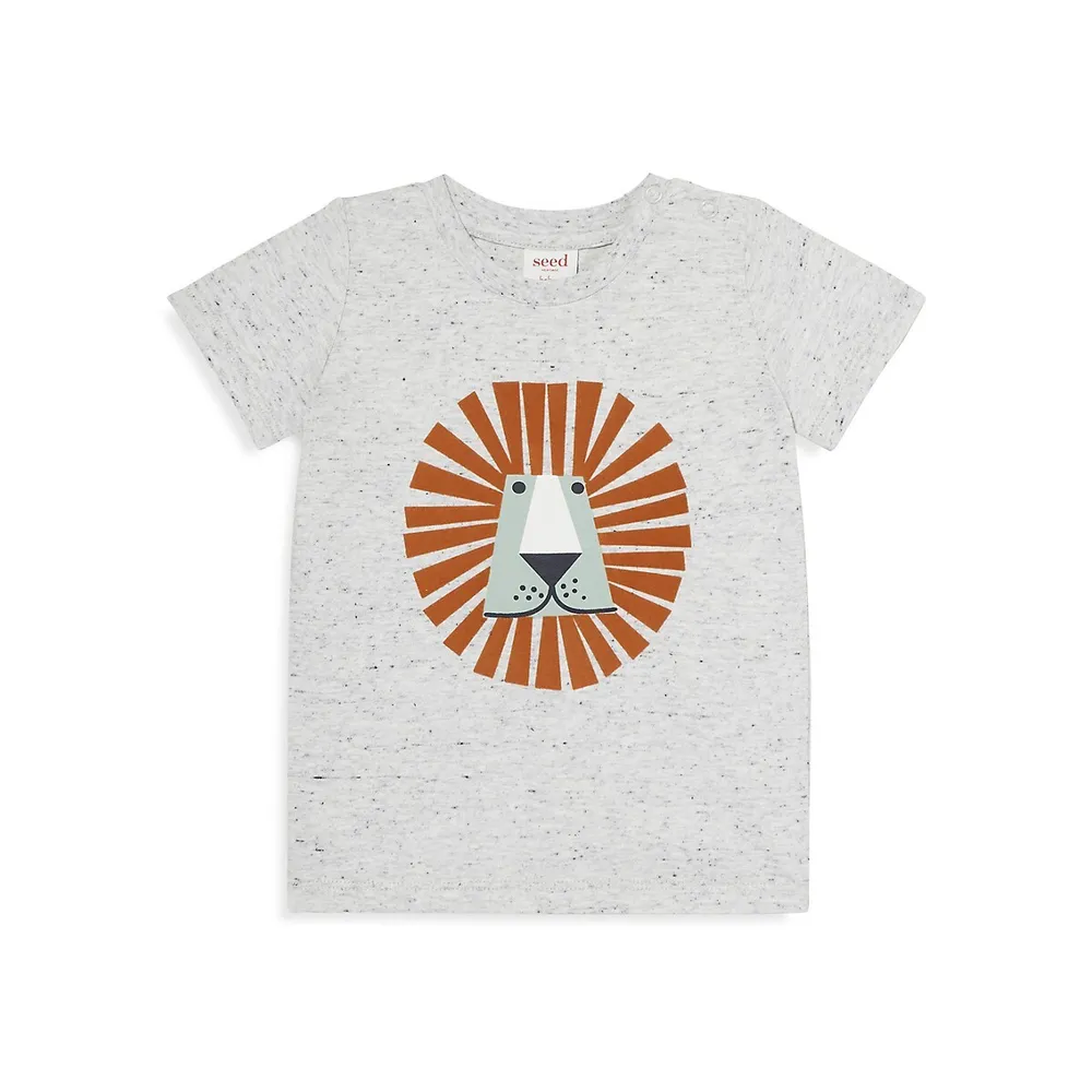 Baby Girl's Lion Graphic Cotton T-Shirt