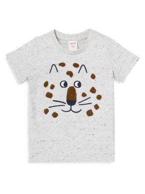 Baby Boy's Short-Sleeve Leopard Appliqué T-Shirt