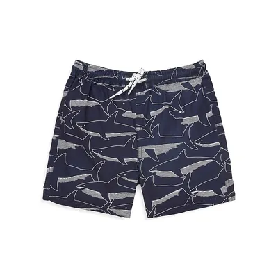 Little Boy's Shark Boardshort