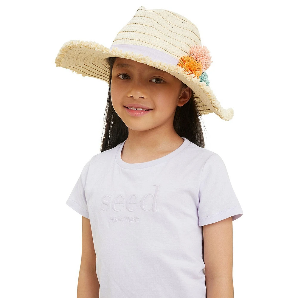 Pom Pom Fedora Hat