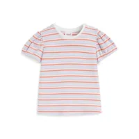 Baby Girl's Puff-Sleeve Stripe T-Shirt