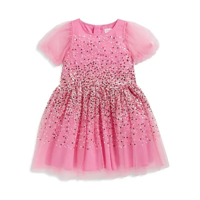 Little Girl's Multi Sequin Dress