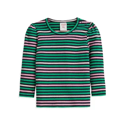 Baby Girl's Multi Stripe Rib T-Shirt