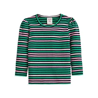 Baby Girl's Multi Stripe Rib T-Shirt