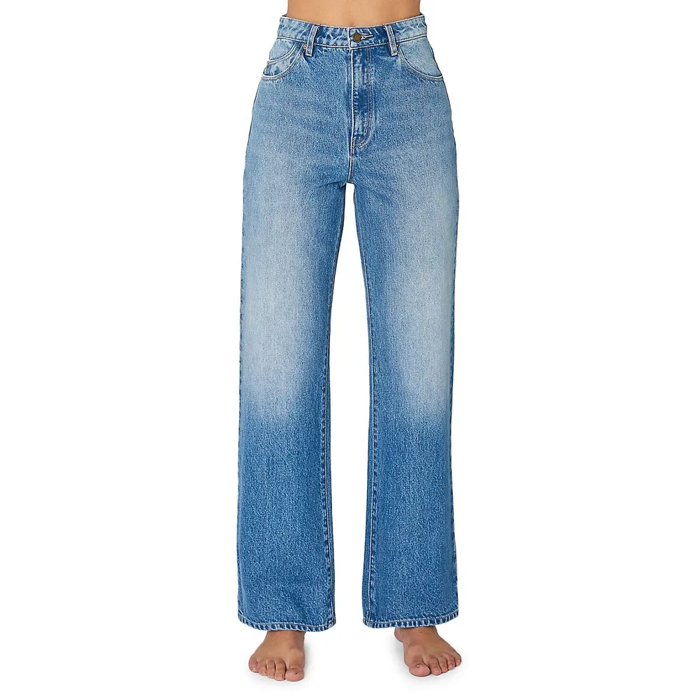 Heidi Super High-Rise Wide Straight-Leg Jeans