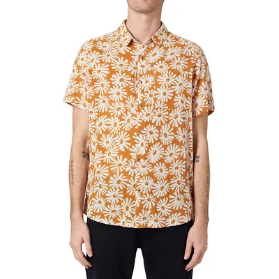 Bon Flower-Print Short-Sleeve Shirt