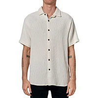 Bon Weave Slim-Fit Short-Sleeve Shirt