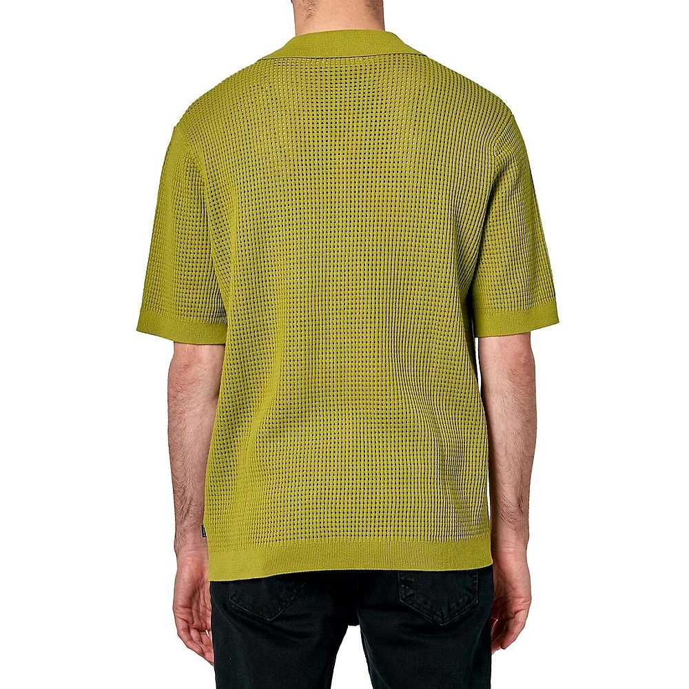 Mesh-Knit Bowler Shirt