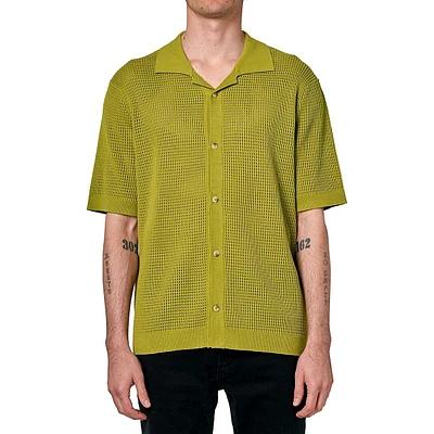 Mesh-Knit Bowler Shirt