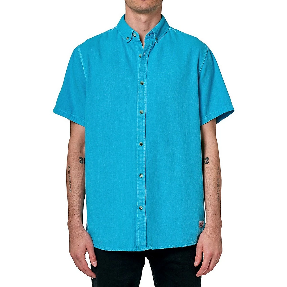 Men At Work Slim-Fit Short-Sleeve Oxford Shirt